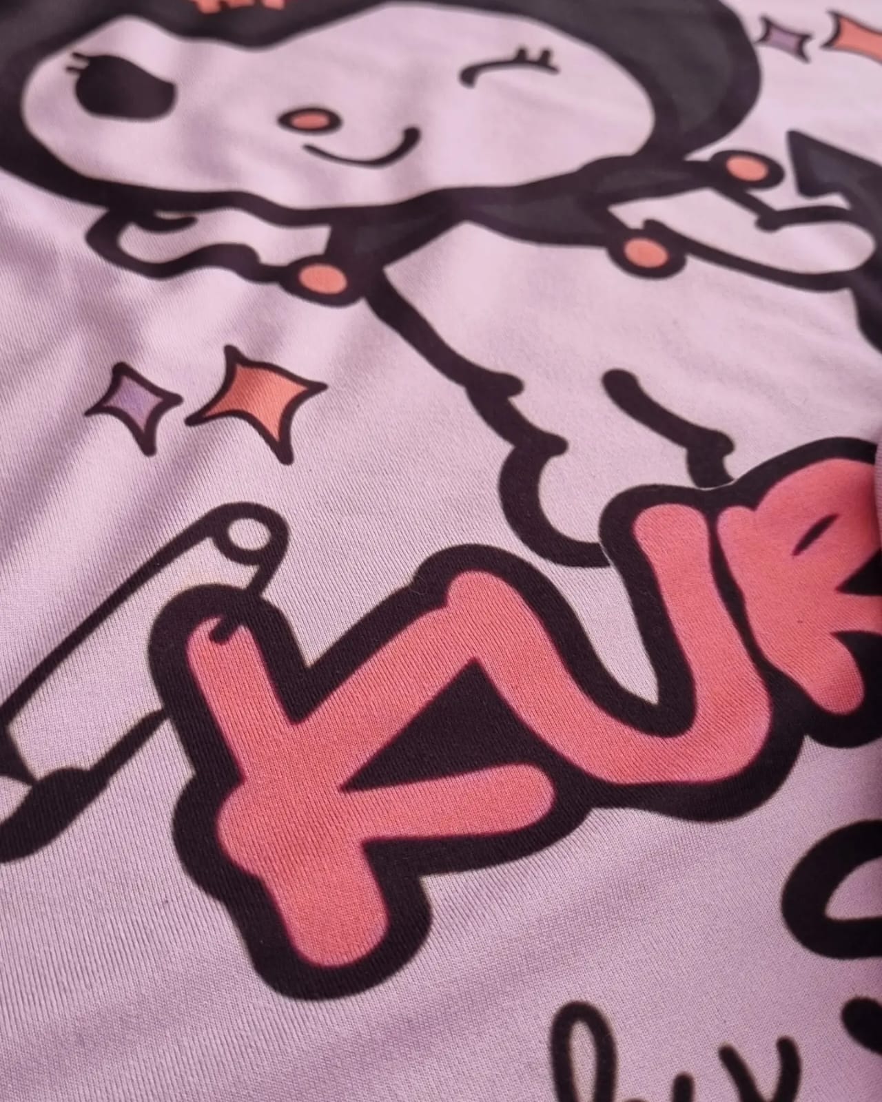 Kuromi-Camiseta De Manga Corta Para Niños, A-Z Con Letras De Anime Sanrio, Ropa Suave Con